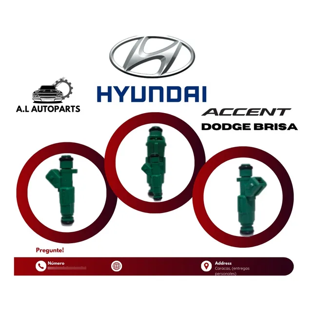 Inyector Gasolina Hyundai Accent 1.3 00-05 Dodge Brisa