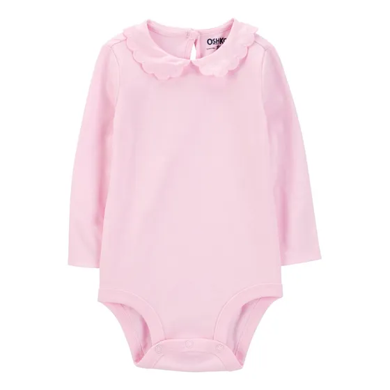 Body De Algodón, Cuello Mago Bordado, Rosado Oshkosh 1p5404
