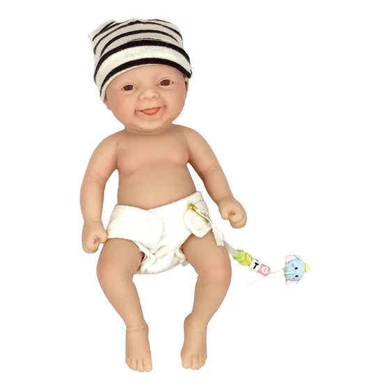 Boneca Mini Bebê Reborn De Silicone Menina Ava
