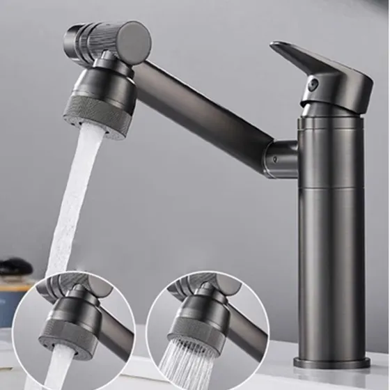 Grifo Baño Alta Resistencia Lemita Lavabo Giro 1080 Grado 2