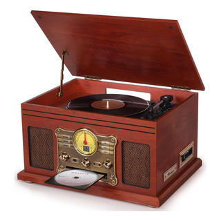 Versátil Toca-discos Bluetooth Compatível Vinil/cd/cassete Versátil Toca-discos Bluetooth Compatível Vinil/cd/cassete
