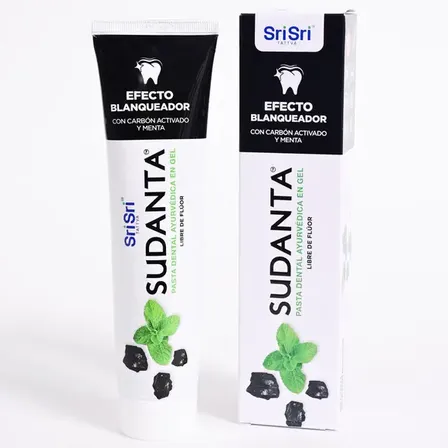 Pasta Dental Vegana Gel Efecto blanqueador Sri Sri Sudanta Sin Tacc 200gr