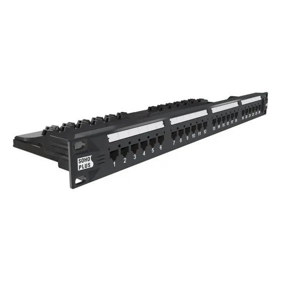 Patch Panel Cat6 T568a/b 24 Portas Rj-45 Rack 1u Servidor