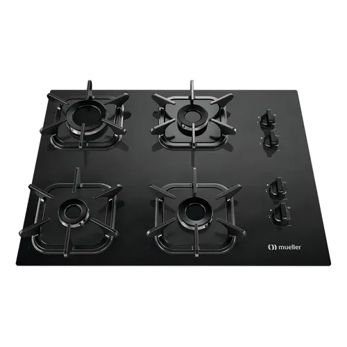 Cooktop Mueller Mcg4bk 4 Bocas Com Queimador Grades De Ferro Fundido Preto 127/220v