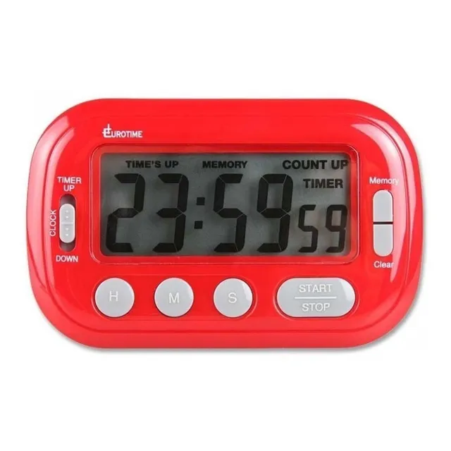 Reloj Timer Digital Eurotime Con Alarma Ideal Gastronomía