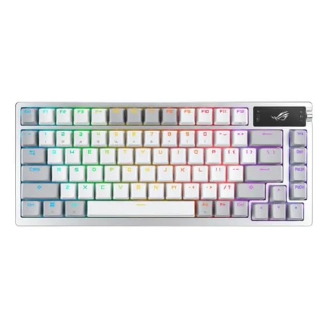 Teclado Mecanico Gamer Asus Rog Azoth 75% Snow Bt -blanco