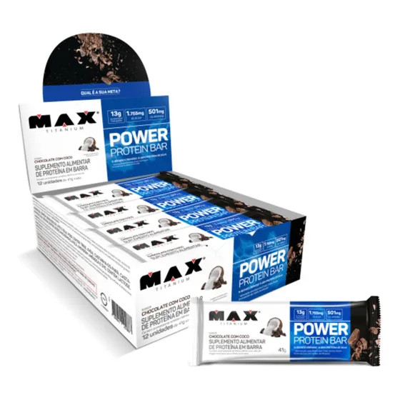 Power Protein Bar  41g Cx C/12 - Max Titanium -  Whey Bar
