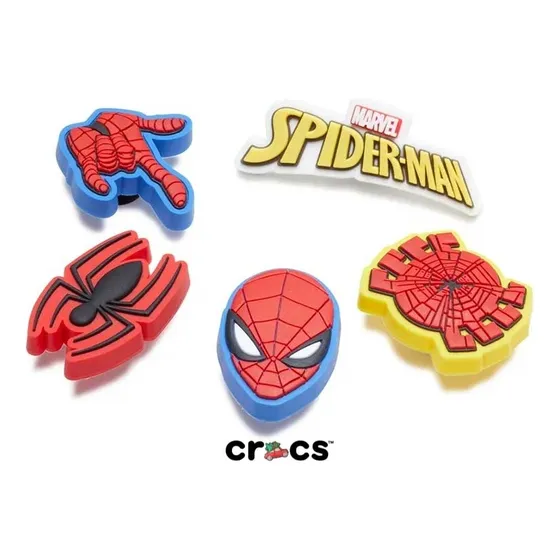 Jibbitz Crocs Spider Man Pack Com 5 Peças Multicolor