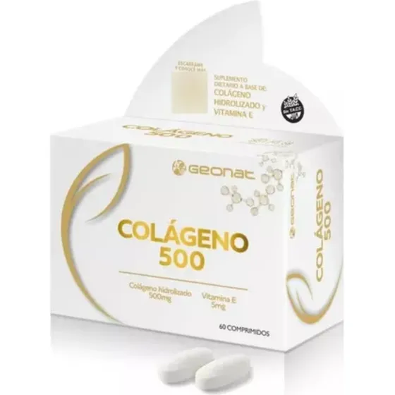 Piel, Cabello Y Uñas - Colageno 500 X60 - Geonat Sabor Neutro