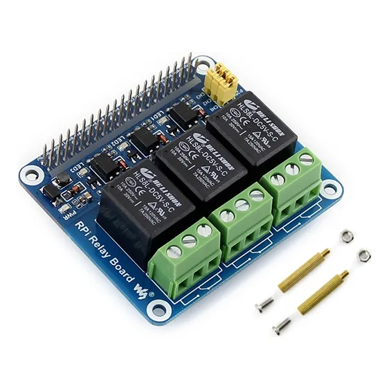 Shield Relevador De Potencia 10a 3 Canales Para Raspberry Pi