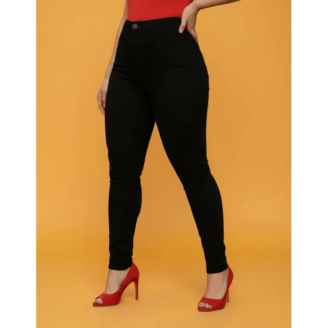 Calça Jeans Feminina Cintura Alta Skinner Golden Cat Premium