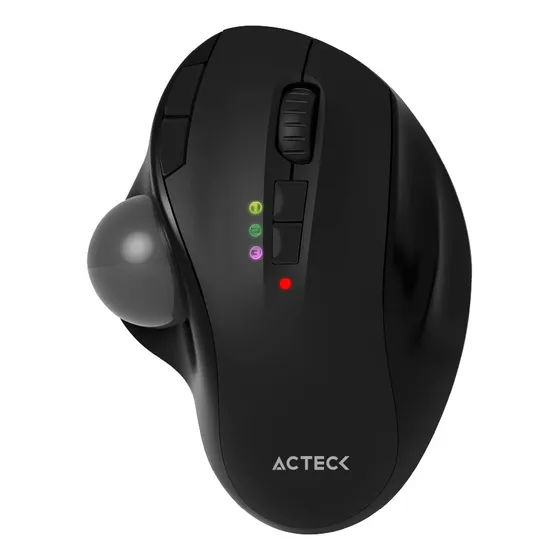 Mouse Ergonomico Trackball 2 Modos Bluetooth Acteck Mi790 Color Negro