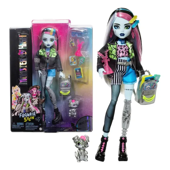 Monster High Muñeca Frankie Stein Con Mascota Y Accesorios