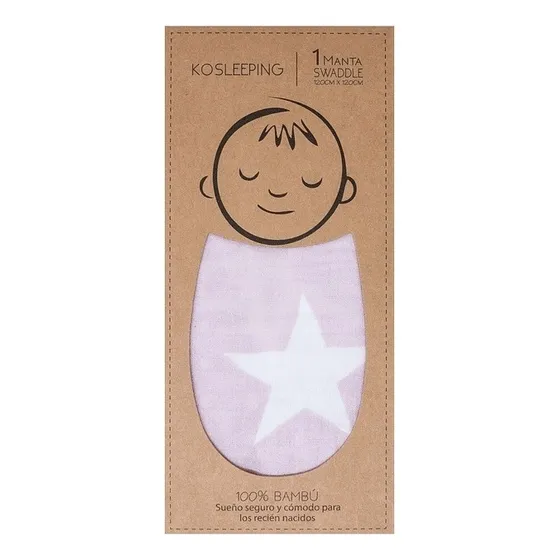 Manta Swaddle Bebé 100% Bambú Kosleeping Rosa