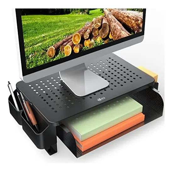 Elevador De Soporte Para Monitor Con Cajón Organizador Y Bol