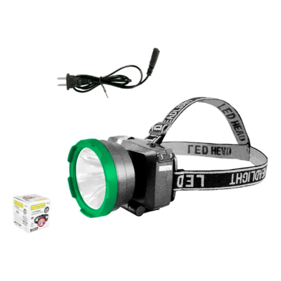 3 Lampara Super Led Tipo Minero 5 W Recargable Cabeza