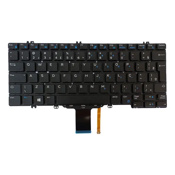 Teclado Compatível Para Dell Latitude 7390 2-in-1 P29s Abnt2
