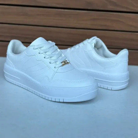 Tênis Branco Feminino Casual Vizzano Original Leve E Confort