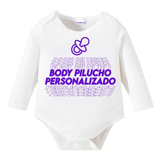 Body Bebé Pilucho Personalizado Regalo 100% Algodón Grafimax