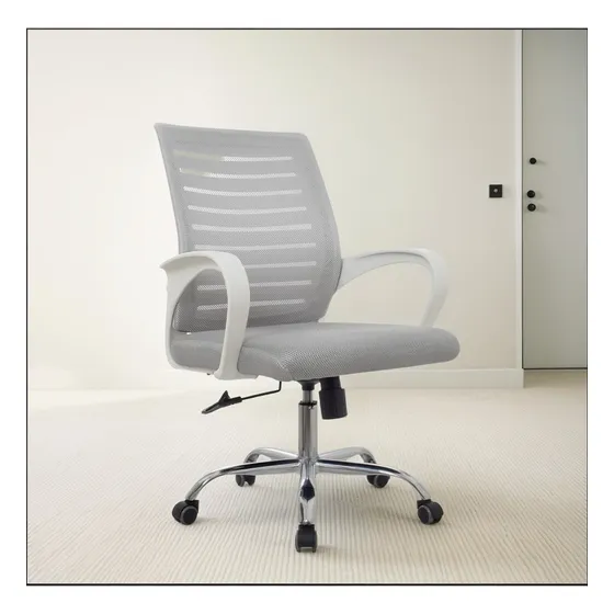 Silla De Oficina Bonno Dex Gris Xj Material Del Tapizado Tela/malla