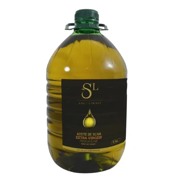 Aceite De Oliva Sol De Limari, Extra Virgen, 0,2% acidez máxima, Premium Blend, bidón 5lts.