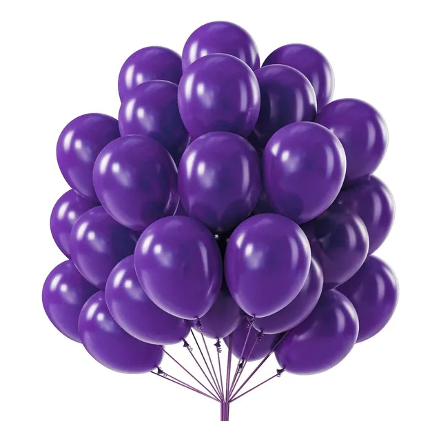 Partywoo Globo Color Morado Oscuro 50 Latex Profundo 12  Kit