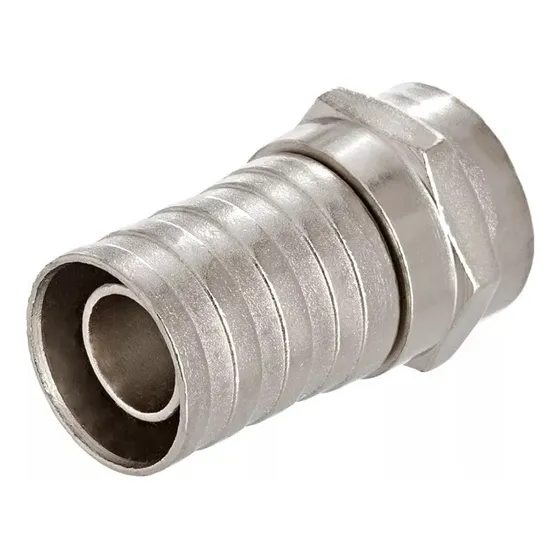 Ficha Conector Para Rg 6 Con Pollera Tv  Rg6 Coaxil