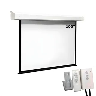 Tela De Projeção 100pol Retratil Elétrica 220v Com Controle Tela De Projeção 100pol Retratil Elétrica 220v Com Controle