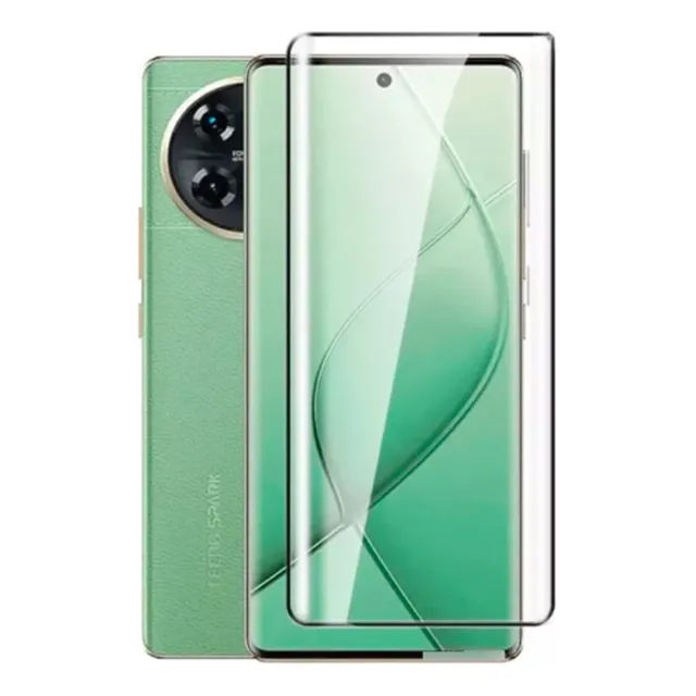 Vidrio Templado Biselado Full Cover Curvo Para Tecno