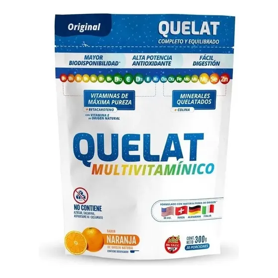 Suplemento En Polvo Framingham Pharma Quelat Multivitaminico Vitaminas Sabor Naranja En Bolsa De 300ml | Cuotas sin interés