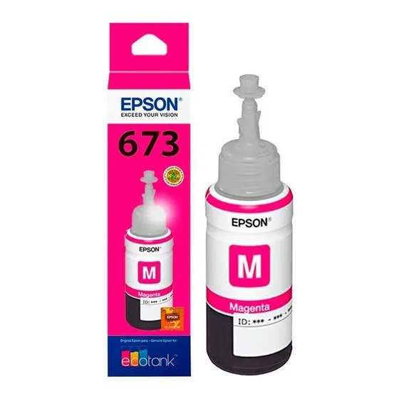Botella Tinta Epson Original T673320 Magenta L800 L1800 L805