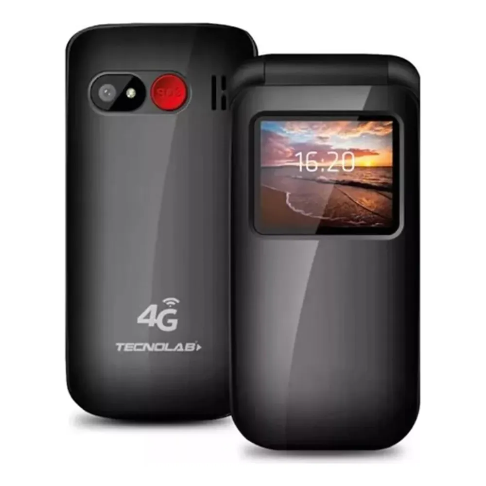 Telefono Senior Adulto Mayor Tipo Almeja 4g Negro Negro