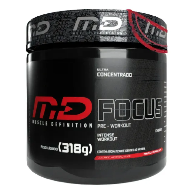 Pre Treino Focus C/beta Alanina, Arginina, Taurina - 318g-md Sabor Frutas Vermelhas