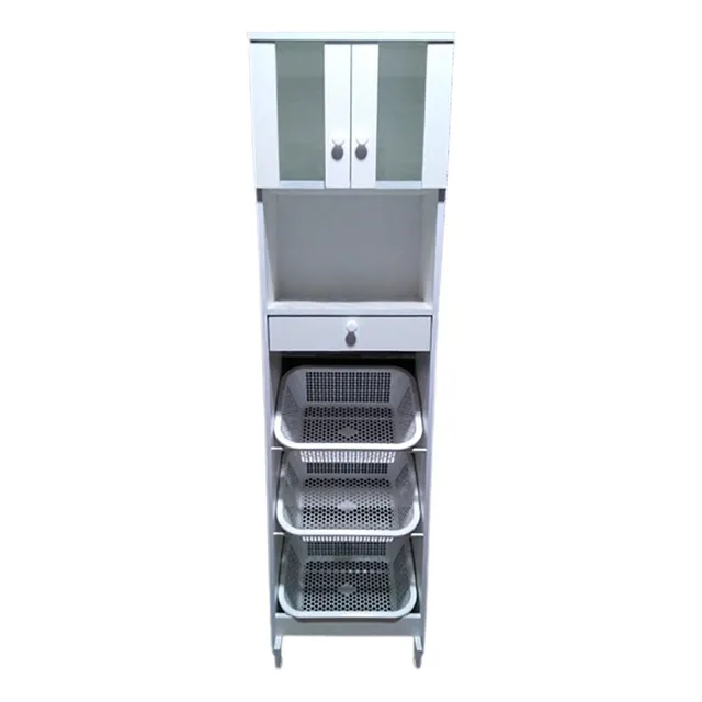 Verdulero Alacena Mueble De Cocina Canasta Gabinete Blanco