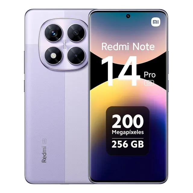 Xiaomi Redmi Note 14 Pro 5g 8gb Ram 256gb Rom 200mp 45w Violeta