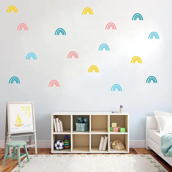 Calcomanias Para Pared 48 Pegatinas Para Niñas Arcoiris