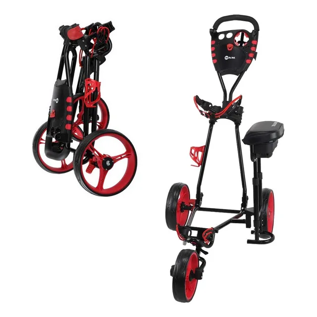 Ram Golf X-pro3 Carrito Asiento Para Rueda Color Negro Rojo