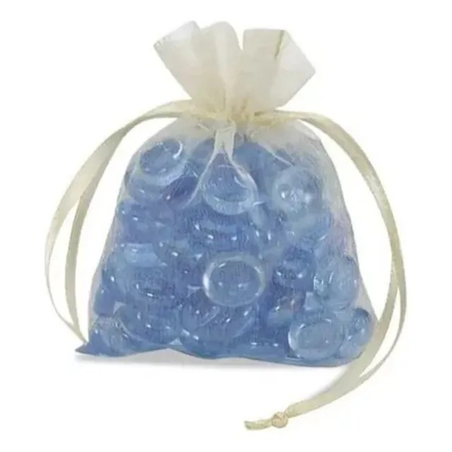 50 Pzas Bolsitas Costalitos Organza Con Jareta De 7 X 9 Cms 