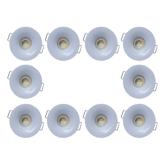 Empotrado 3w Led Mini Spot 5 Cm Para Falso Plafon 10 Pack Color Blanco (luz Neutra)