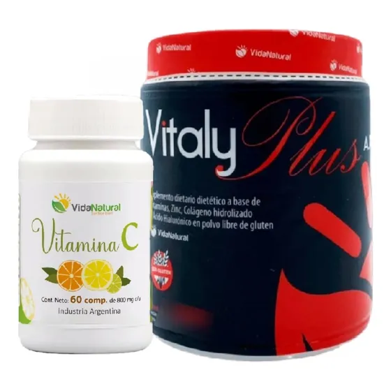 Vitamina C Pura X60 Com + Vitaly Fin A Dolores Rodilla Hueso