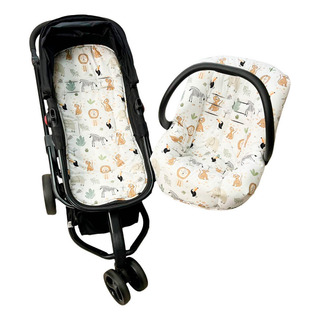 Capa Carrinho + Capa Bebê Conforto Universal - Selva Safari Capa Carrinho + Capa Bebê Conforto Universal - Selva Safari