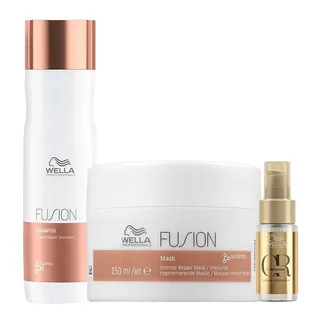 Kit Wella Fusion - Sh 250 Ml + MĂĄsc 150 Ml + Ăleo 30 Ml Kit Wella Fusion - Sh 250 Ml + MĂĄsc 150 Ml + Ăleo 30 Ml