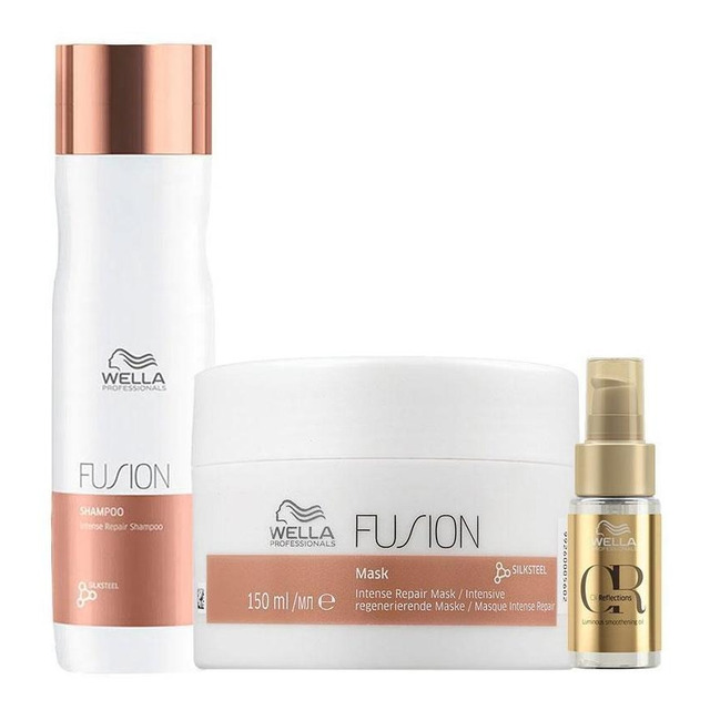 Kit Wella Fusion - Sh 250 Ml + Másc 150 Ml + Óleo 30 Ml Kit Wella Fusion - Sh 250 Ml + Másc 150 Ml + Óleo 30 Ml