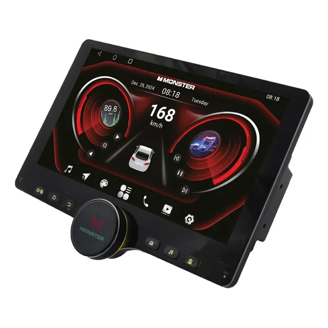 Estéreo 10 Plg Monster Auto Had310-d10 2 Din Carplay Wi Fi Negro