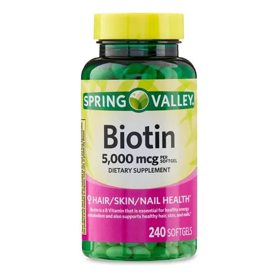 Biotina 5000 Mcg Spring Valley 240 Cápsulas Blandas