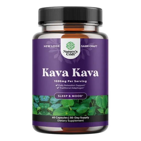 Natures Craft Kava Kava Raiz De Kava 1000mg 60 Caps Sabor Sin Sabor