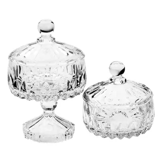 Kit Bomboniere Potiche Decorativo Cristal C/ Pe Louise Wolff Kit Bomboniere Potiche Decorativo Cristal C/ Pe Louise Wolff