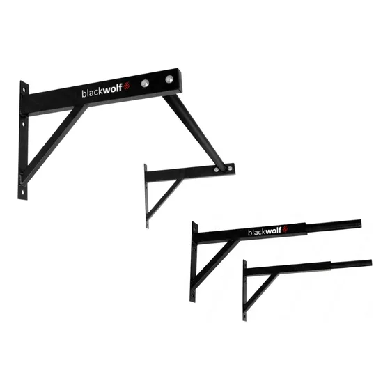 Kit Barra Fixa Pull Up Bar + Paralela Dip De Parede 