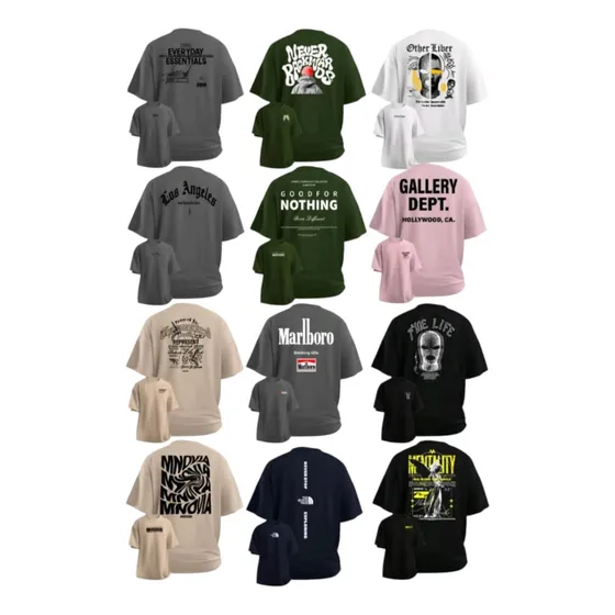 Franelas Estampadas Oversize Unisex Al Mayor Y Detal 