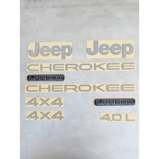 Kit Emblemas Jeep Cherokee Laredo 4x4 Al Relieve